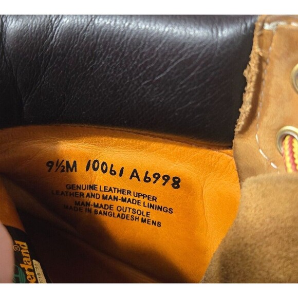 Timberland Classic Work Boots Mens 9.5 10061 Wheat 6 Inch Premium Nubuck - Picture 10 of 14